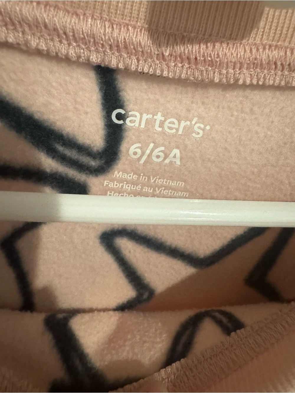 Girls size 6-Carter's Pink Star-Print Pullover & Shorts Fleece Pj’s Set